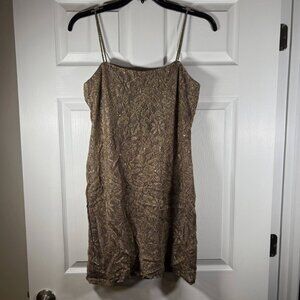 Betsy & Adam Vintage Gold Cocktail dress size 12